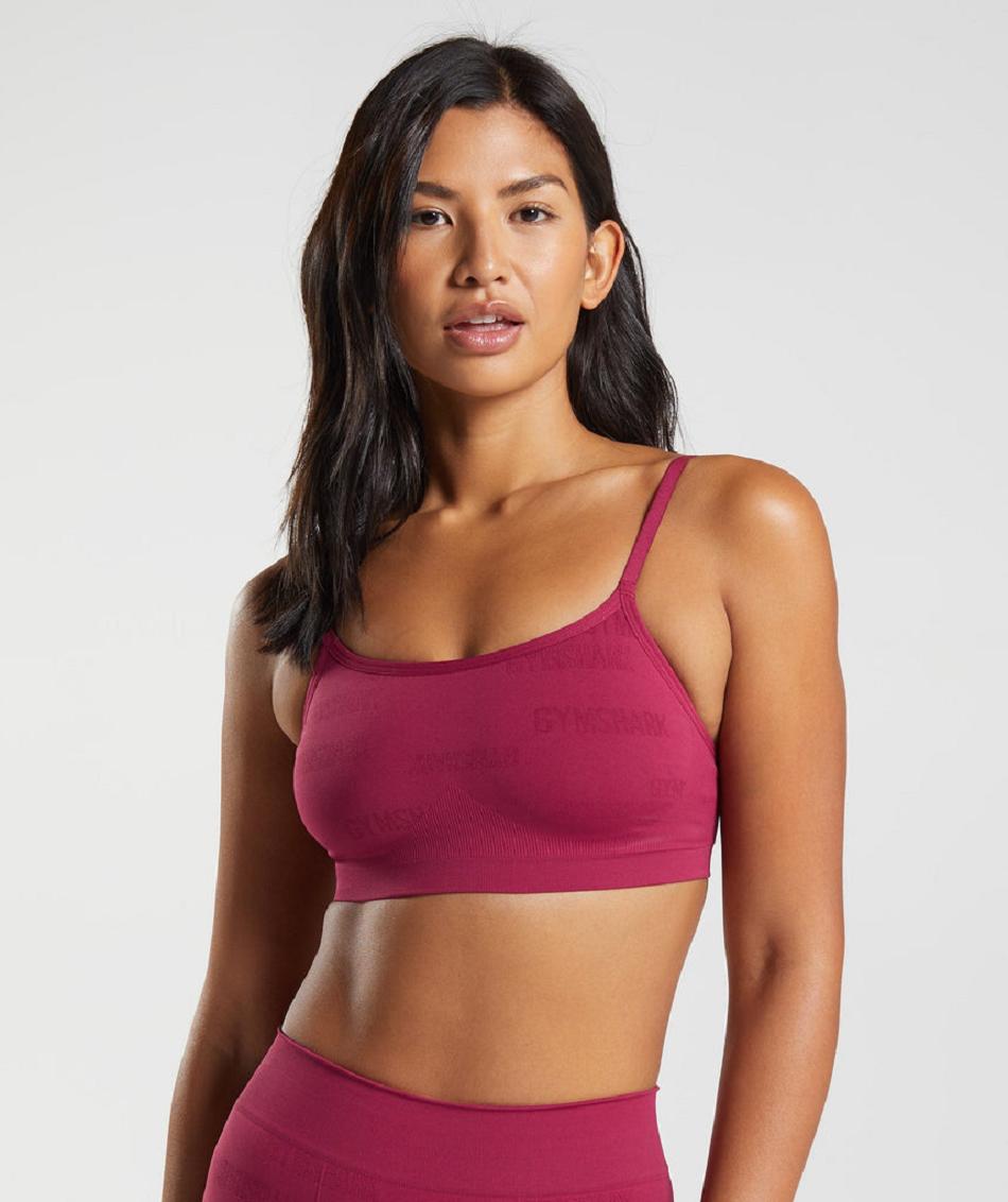 Bralette Gymshark Seamless Jacquard Mujer Rosas | CO 2958KOR